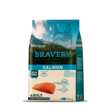 Bravery Salmon Adulto Raza Mediana y Grande 12 kg