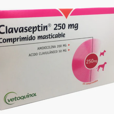 Clavaseptin 250 mg Vetoquinol 10 compromidos