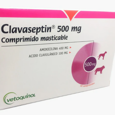 Clavaseptin 500 mg Vetoquinol 10 compromidos