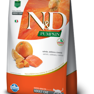 N&D Pumpkin Feline Adulto Salmón, Calabaza y Naranja 1,5kg