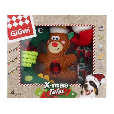 Pack Navideño 4 piezas perro grande Gigwi