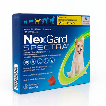 Nexgard spectra antiparasitario perro 1 comp 7,6 a 15 kg