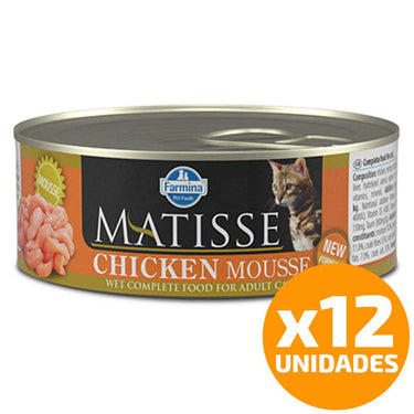 Pack Matisse Lata Gato Mousse Pollo 85 gr. 12 Unidades