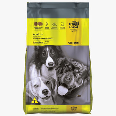 Three Dogs Adulto Raza Mediana o Grande 20 kg