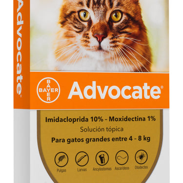 Advocate Antiparasitario interno y externo para gatos 4 a 8  kg