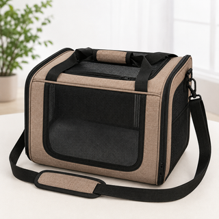 Bolso transportador premium para perros y gatos con diseño plegable.