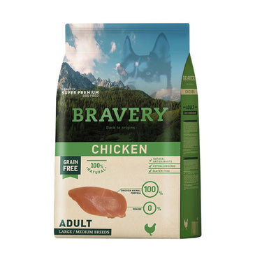 Bravery Pollo Adulto Raza Mediana y Grande 12 kg