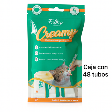 Fellini Creamy sabor Cangrejo y Atún 48 tubos