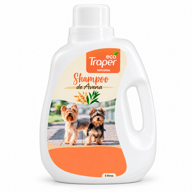 Eco Traper Professional Shampoo de Avena para perros en bidón de 5 litros.
