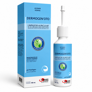 Limpiador ótico para perros y gatos con Aloe Vera para la higiene y limpieza del canal auditivo