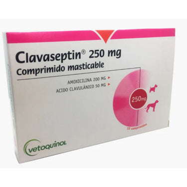 Clavaseptin 250 mg Vetoquinol 10 compromidos