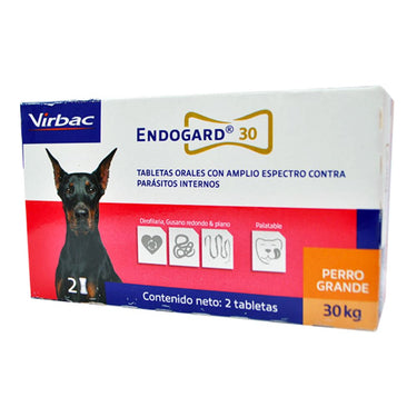 Endogard Antiparasitario interno Perros 30 kg Virbac 2 comprimidos