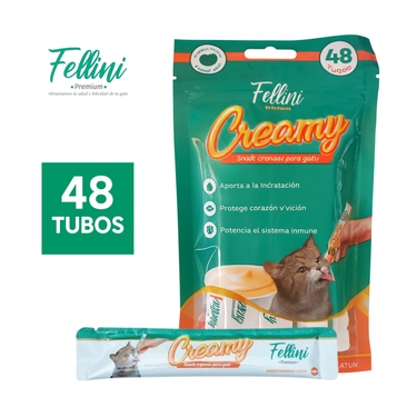 Fellini Creamy sabor Cangrejo y Atún 48 tubos