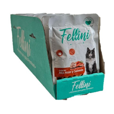 Fellini Mix Atún y Salmón en Salsa 85g Caja 24
