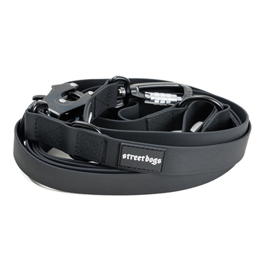 Correa Multienganche para Perros PVC 3 mts Negra Street Dogs
