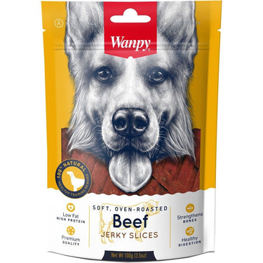 Wanpy Soft Beef Jerky Slices Dog 100 gr