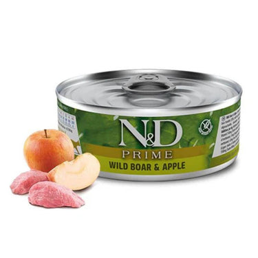 N&D Lata Prime Feline Wild Boar & Apple 70 gr