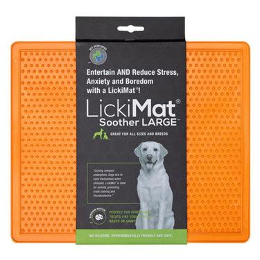 Lickimat Soother XL Naranjo 28X28 cm base blanda