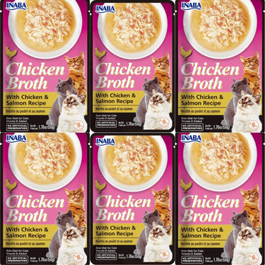 Chicken Broth Pollo y Salmón para Gatos (Caja 6u) 50 gr c/u