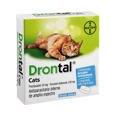 Drontal Antiparasitario Interno Gato para 4 kg 2 comprimidos Bayer