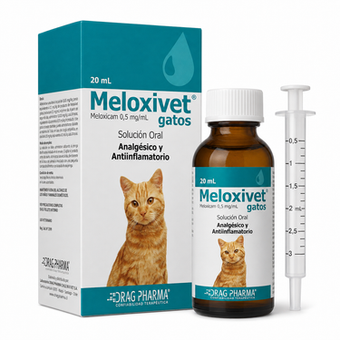 Meloxivet Gato con meloxicam 0,5 mg/ml en solución oral de 20 ml