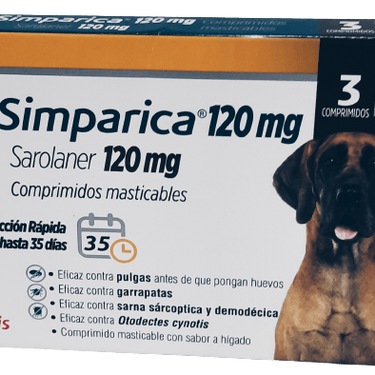 Simparica Antiparasitario Externo 3 comprimidos Perros Zoetis 40.1 - 60 kg