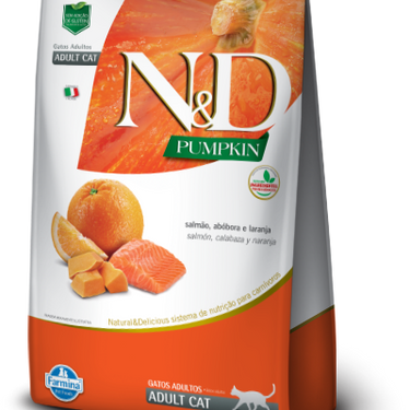 N&D Pumpkin Feline Adulto Salmón, Calabaza y Naranja 1,5 kg