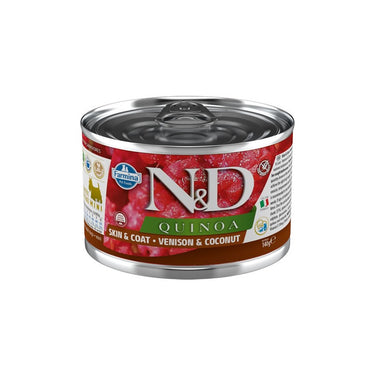 N&D Lata Perro Mini Quinoa Venado & Coconut 140 gr (vcto 06 2024)