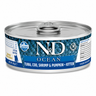 N&D Ocean Kitten alimento húmedo para gatitos con atún, bacalao, camarón y calabaza de 80 gramos.