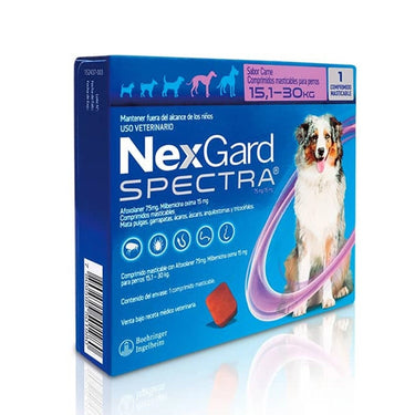 Nexgard spectra antiparasitario perro 1 comp  15,1 a 30 kg