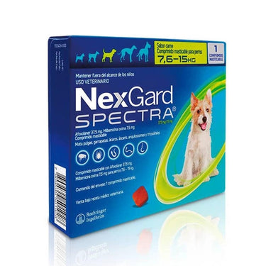 Nexgard spectra antiparasitario perro 1 comp 7,6 a 15 kg