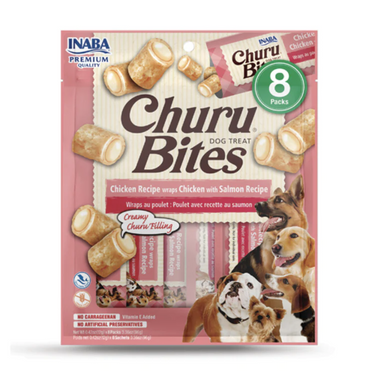 Churu Bites Dog Chicken y Salmón 8 mini Packs