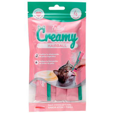 Fellini Creamy Hairball Atun 4 tubos