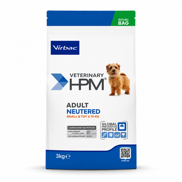 Virbac HPM Adult Neutered Small Toy 3 kg alimento para perros esterilizados de razas pequeñas y miniatura
