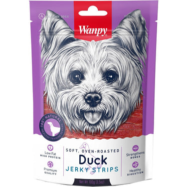 Wanpy Soft Duck Jerky Strips Dog 100 gr