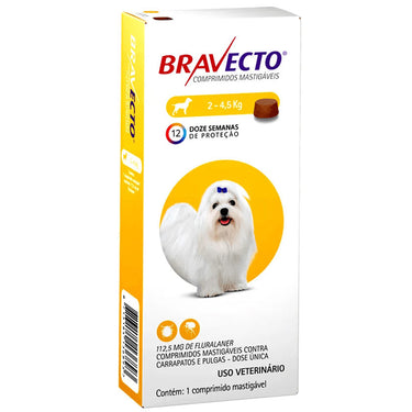 Bravecto Antiparasitario Pulga Garrapatas 3M Perros 2-4.5 kg