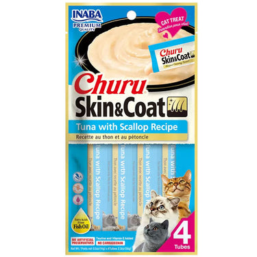 Churu Skin & Coat Atún con Ostiones 4 tubos