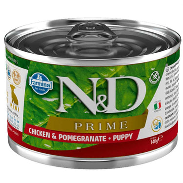 N&D Lata Perro Prime Mini Pollo & Granada 140 gr (Vcto 06 2024)