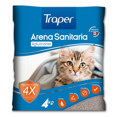 Arena Sanitaria Aglutinante Traper 4 kg