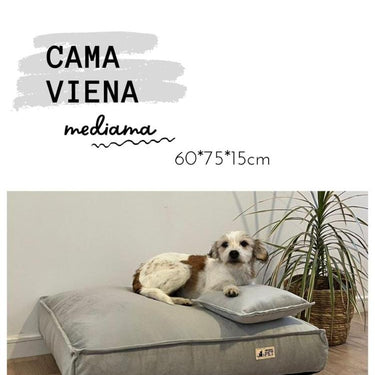 Cama Viena Gris Mediana 60x75x15 cm.