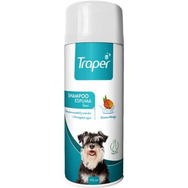 Shampoo espuma seca perro y gato olor mango 170ml Traper
