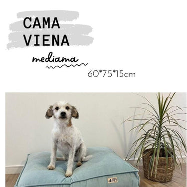 Cama Viena Celeste Mediana 60x75x15cm.