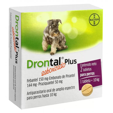 Drontal Plus Antiparasitario Interno Perro 10 kg 2 comprimidos