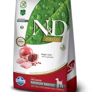 N&D Grain Free Prime Adult Medium Pollo y Granada 10 kg