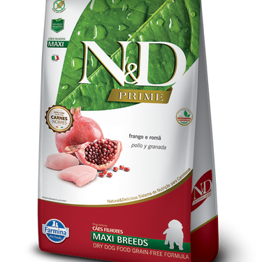 N&D Grain Free Prime Puppy Maxi Pollo y Granada 10 kg