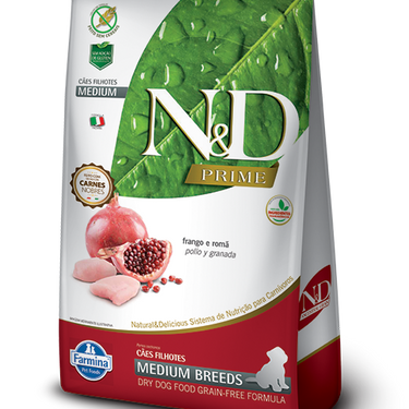 N&D Grain Free Puppy Medium Pollo y Granada 10 kg