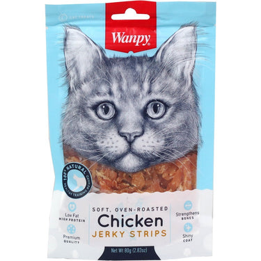 Wanpy Soft Chicken Jerky Strips Cat 80 gr