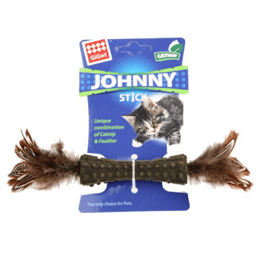 Juguete para gatos Johnny Stick dos lados pluma natural Café Gigwi