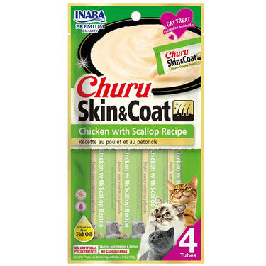Churu Skin & Coat Pollo con Ostiones 4 tubos